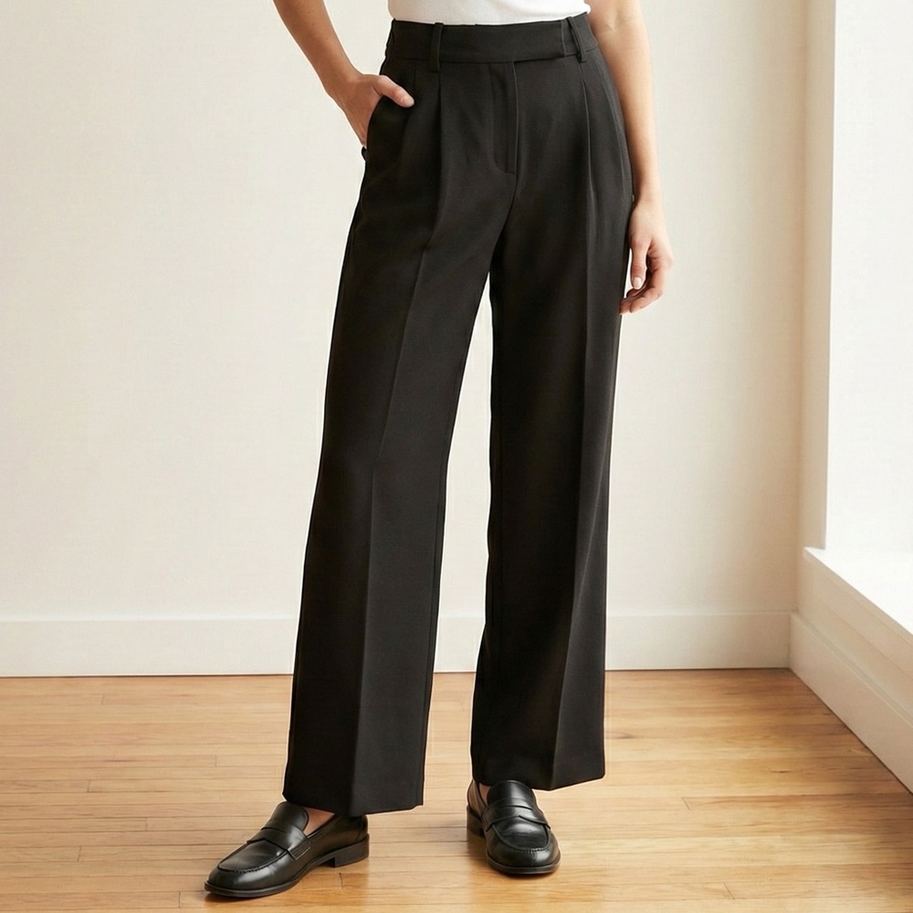 OAK + FORT Black Wide Leg Pants